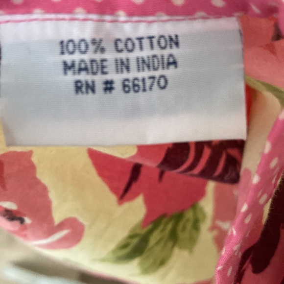 Apron Floral Print Cottagecore Pink Roses OS - Picture 9 of 12